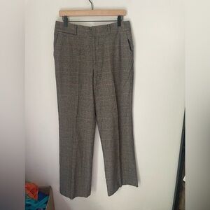 Lauren Ralph Lauren Plaid Trousers in Brown and Black Wool Blend Size 8